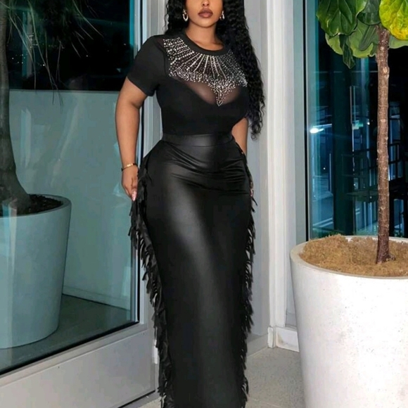 New pu leather long skirt - Picture 6 of 7